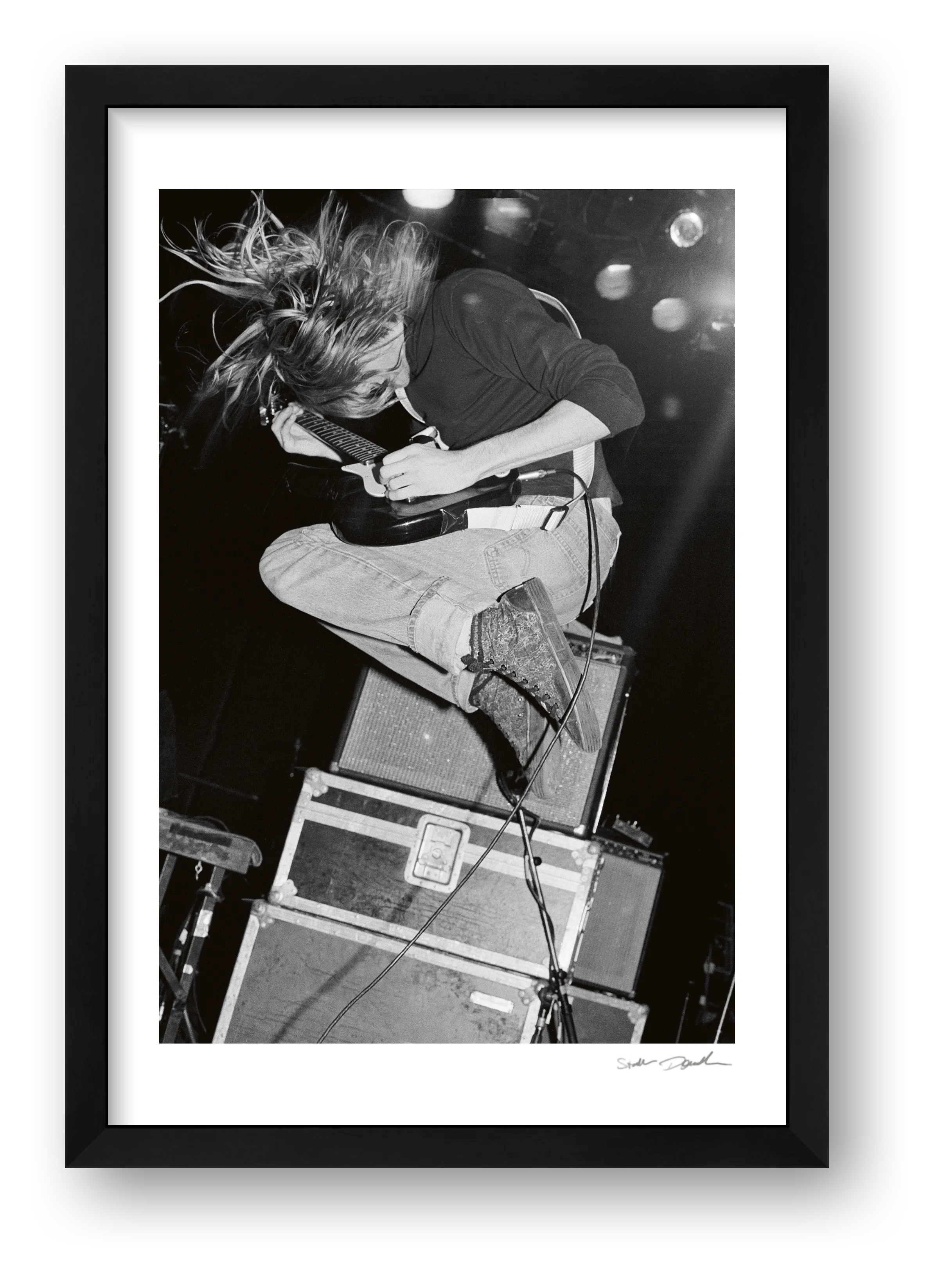 Kurt Cobain - Live 1989 - Suspended — framed