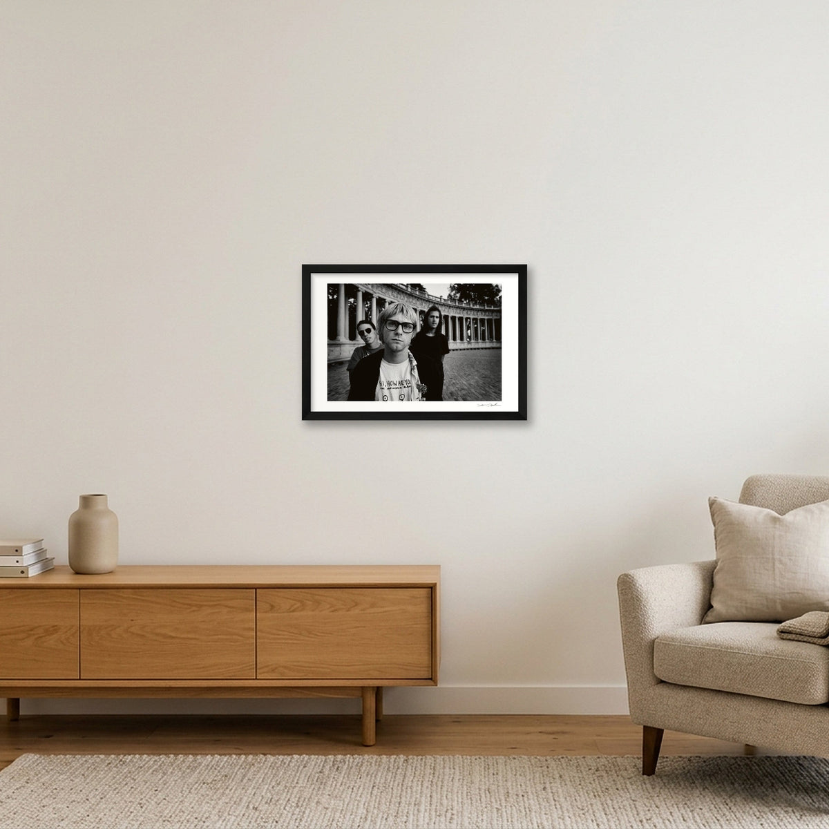 Nirvana – Parque del Retiro – Madrid 1992 - Colonnade 1 — 45×30cm, 18×12" Black Frame