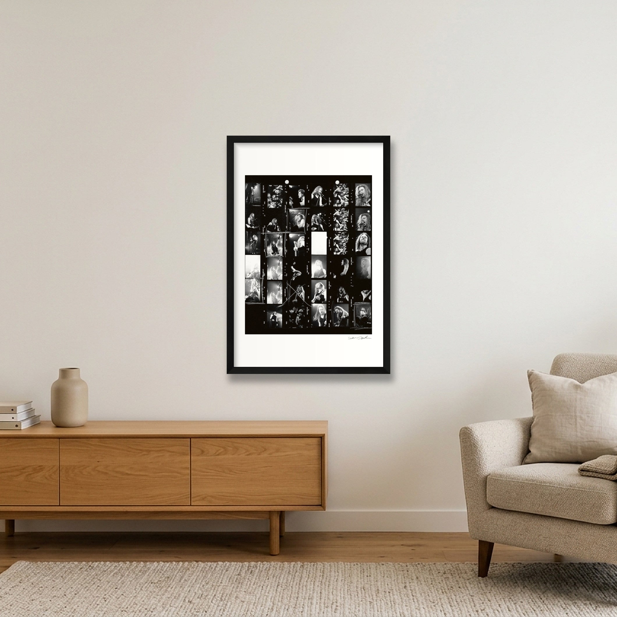 Metallica – Houston 1989 – Contact Sheet A — 40×60cm, 16×24" Black Frame