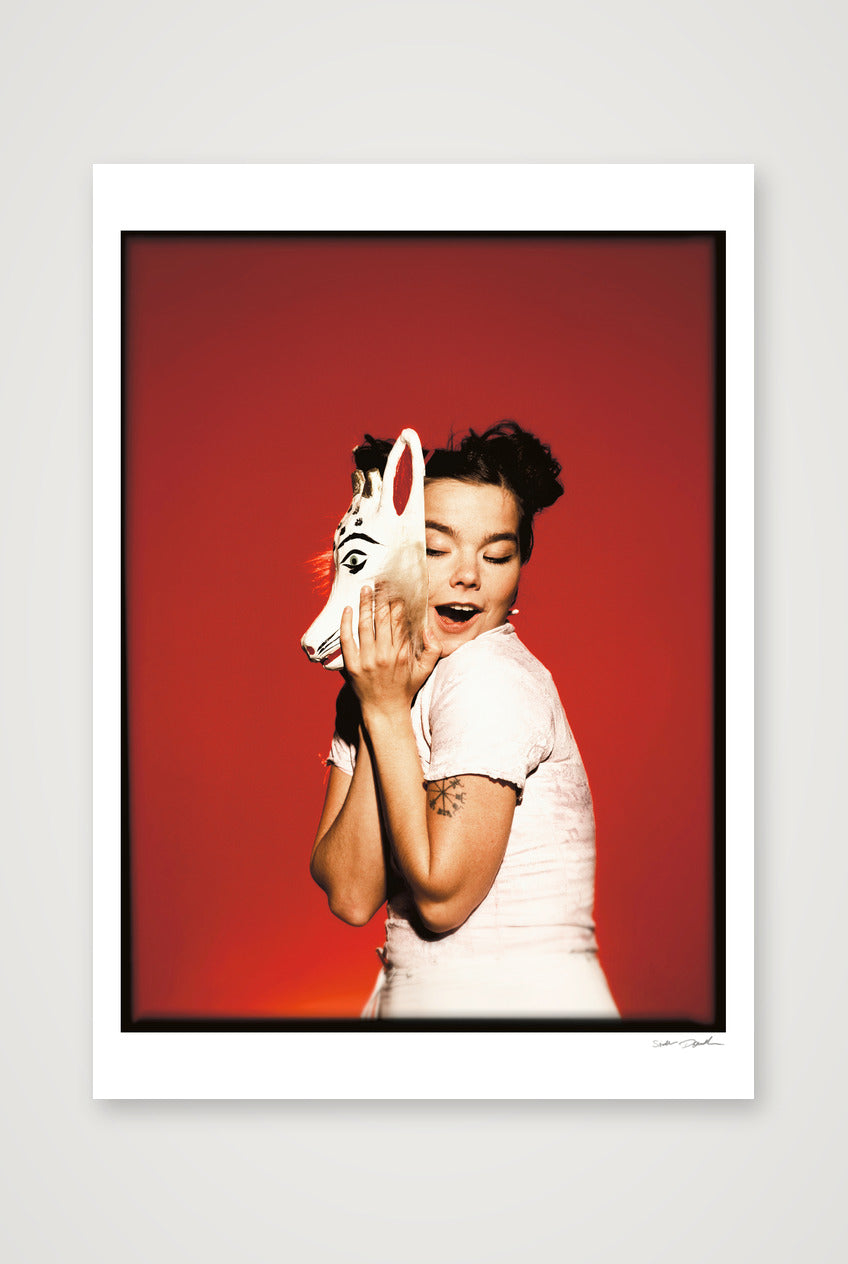 Björk Studio with Mask - Look 1 - Colour Transparency - 1995 — A1 (59×84cm, 23×33") Print only