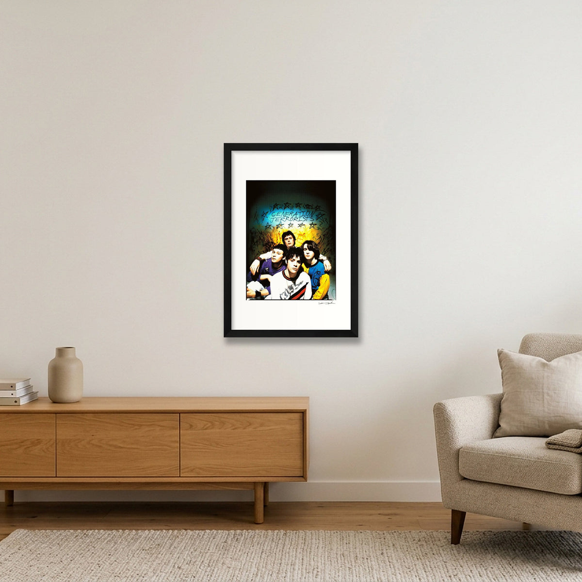 Manics - 1991 - Cross Processed — 30×45cm, 12×18" Black Frame