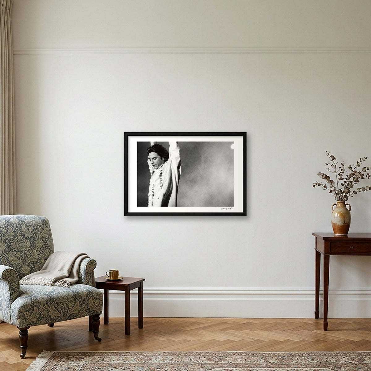 Michael Hutchence - Wembley 1988 - Ruffles — 60×40cm, 24×16" Black Frame