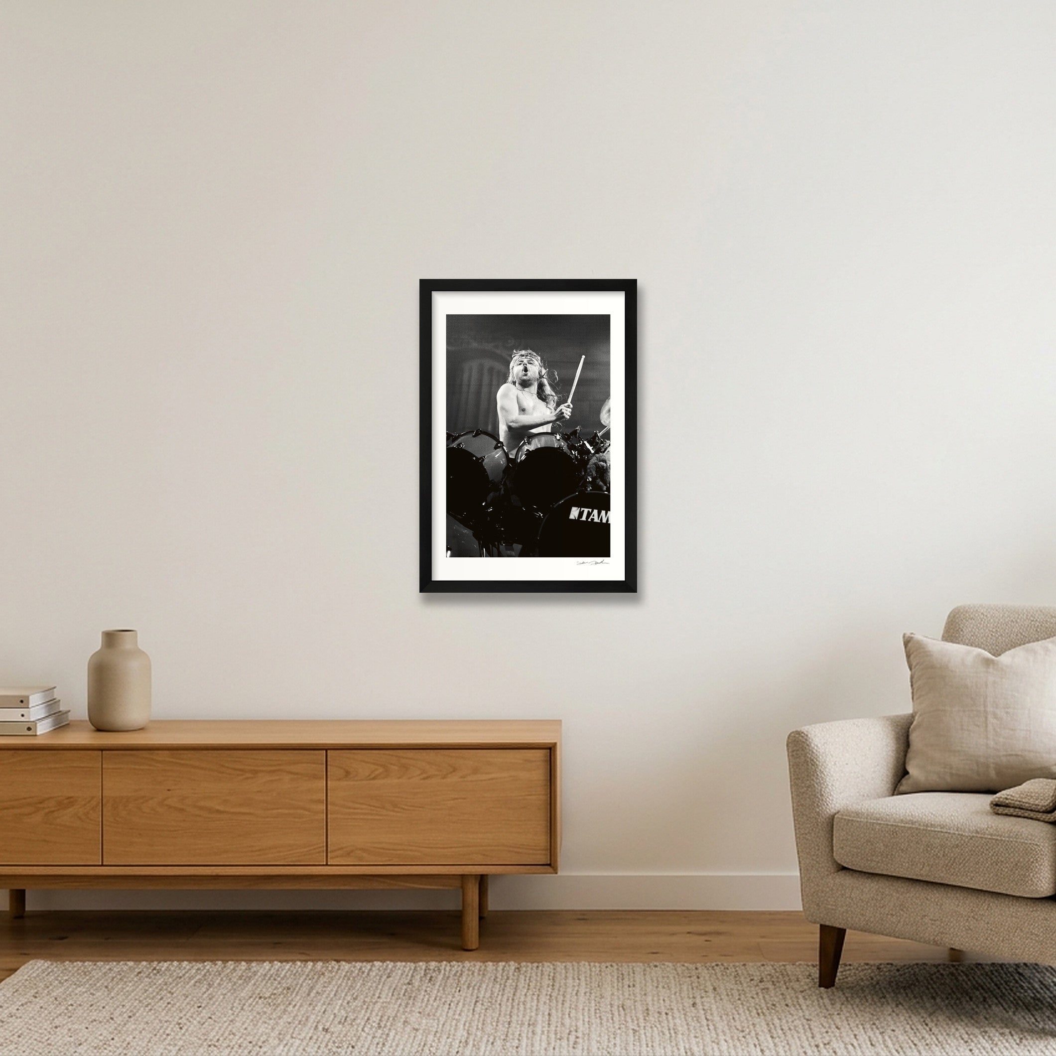 Lars Ulrich – Metallica – Houston 1989 — 30×45cm, 12×18" Black Frame