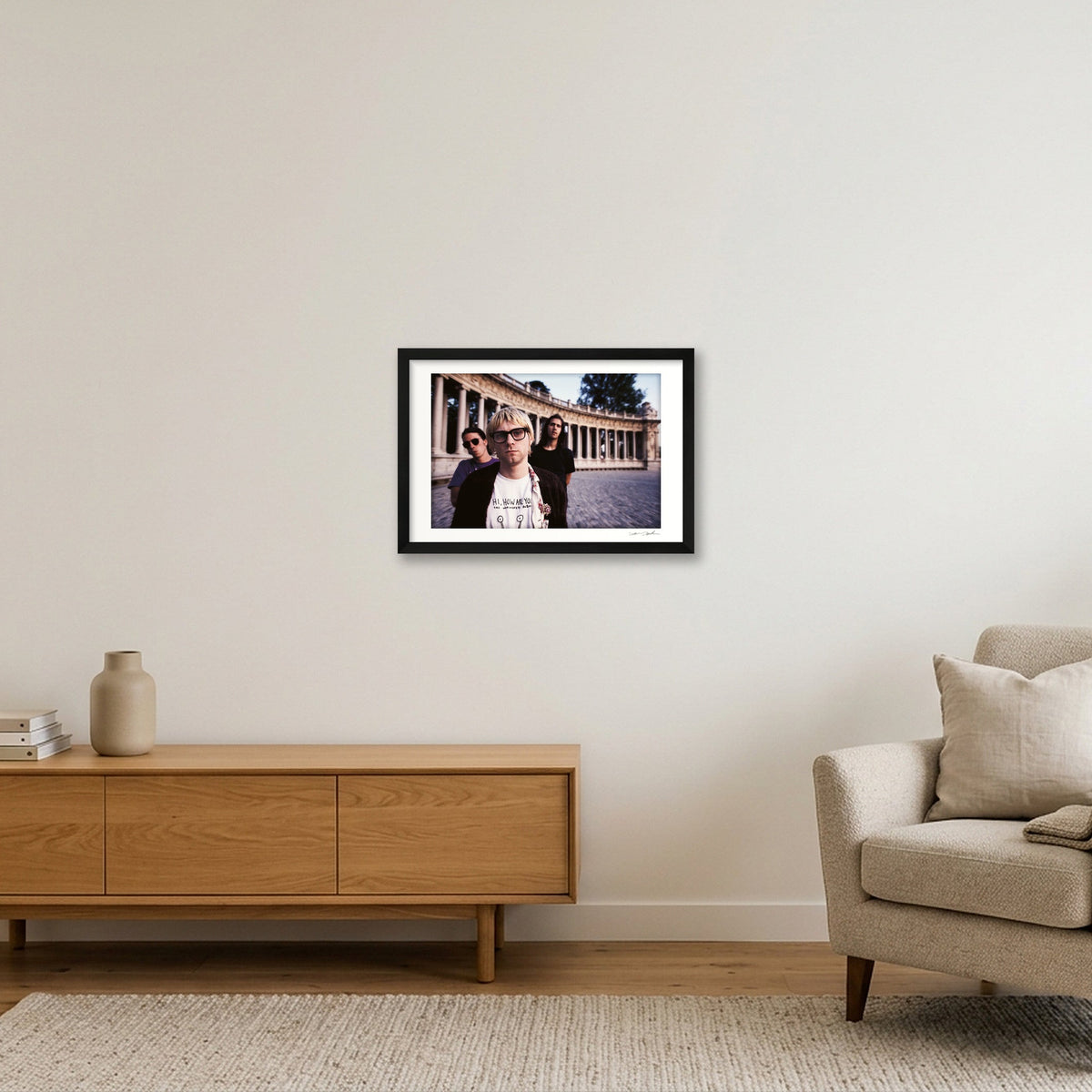 Nirvana – Parque del Retiro – Madrid 1992 - Colonnade Colour — 45×30cm, 18×12" Black Frame