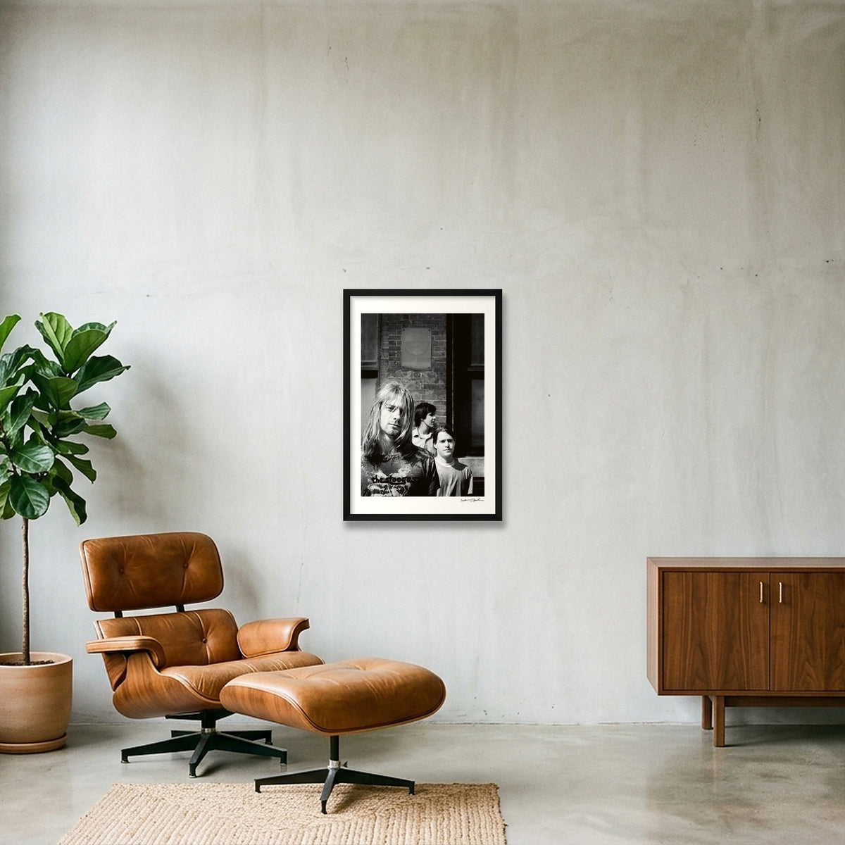 Nirvana - 1990 - Fallout Shelter — 40×60cm, 16×24" Black Frame