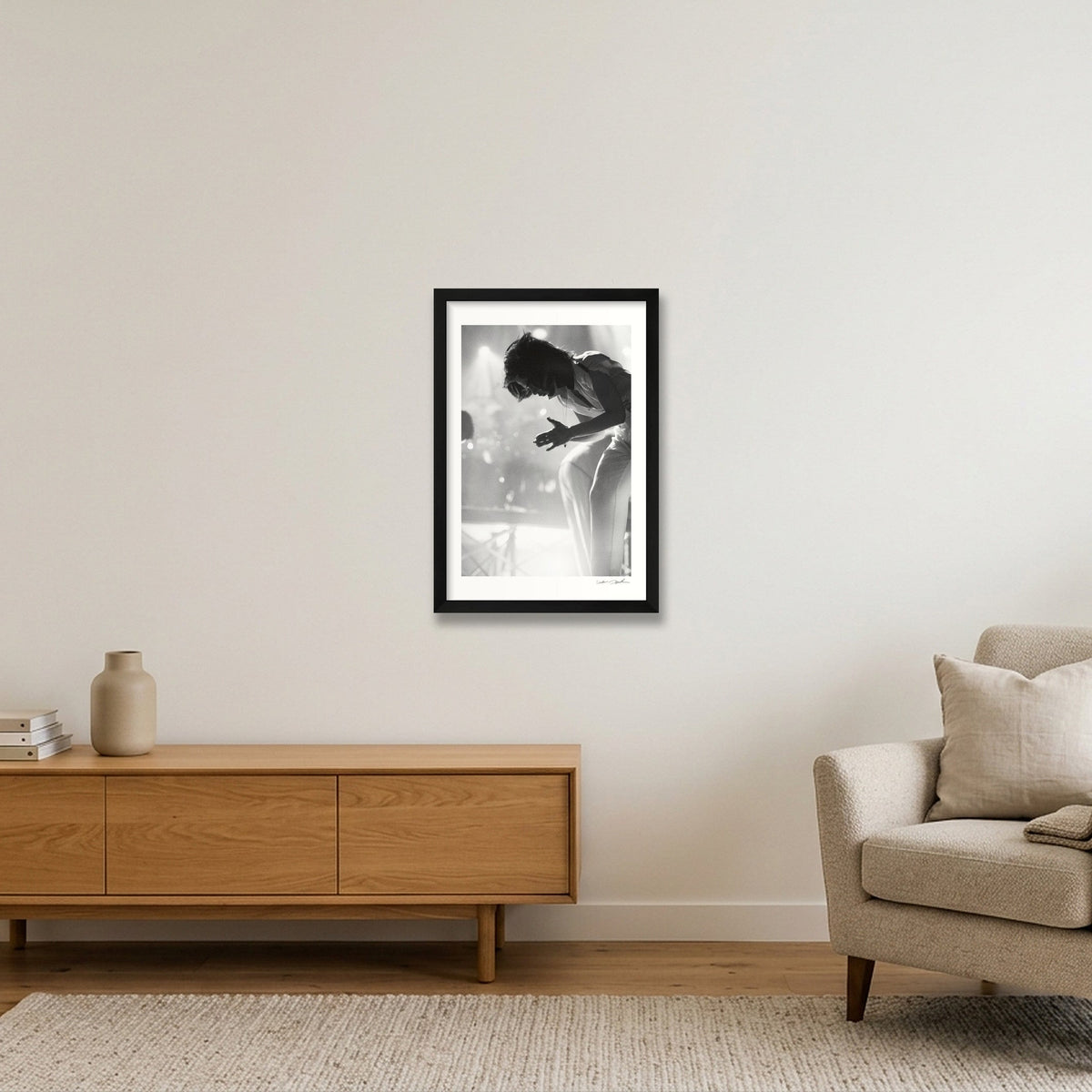 Prince - Nude 1990 - Praying — 30×45cm, 12×18" Black Frame
