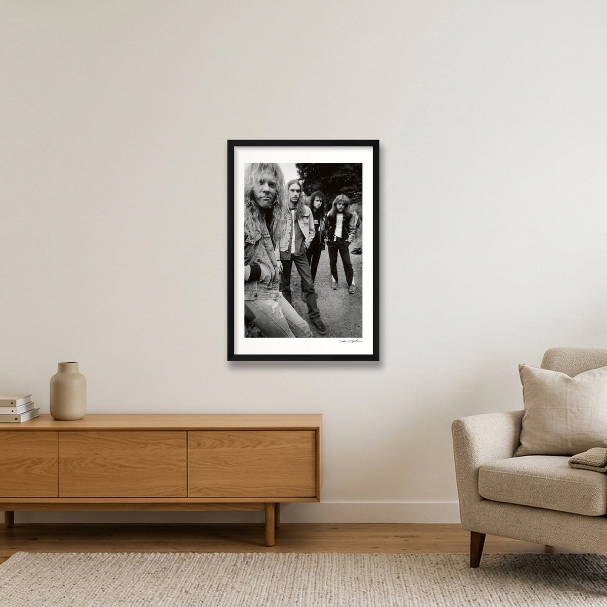 Metallica - Edinburgh 1986 - With Cliff — 40×60cm, 16×24" Black Frame