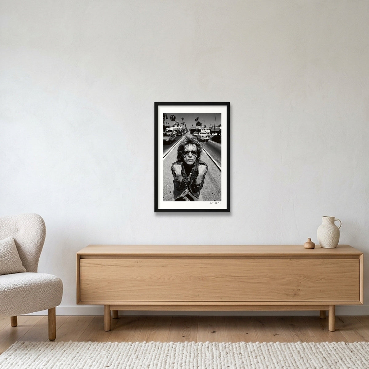 Iggy Pop - Hollywood Boulevard - 1988 — 40×60cm, 16×24" Black Frame