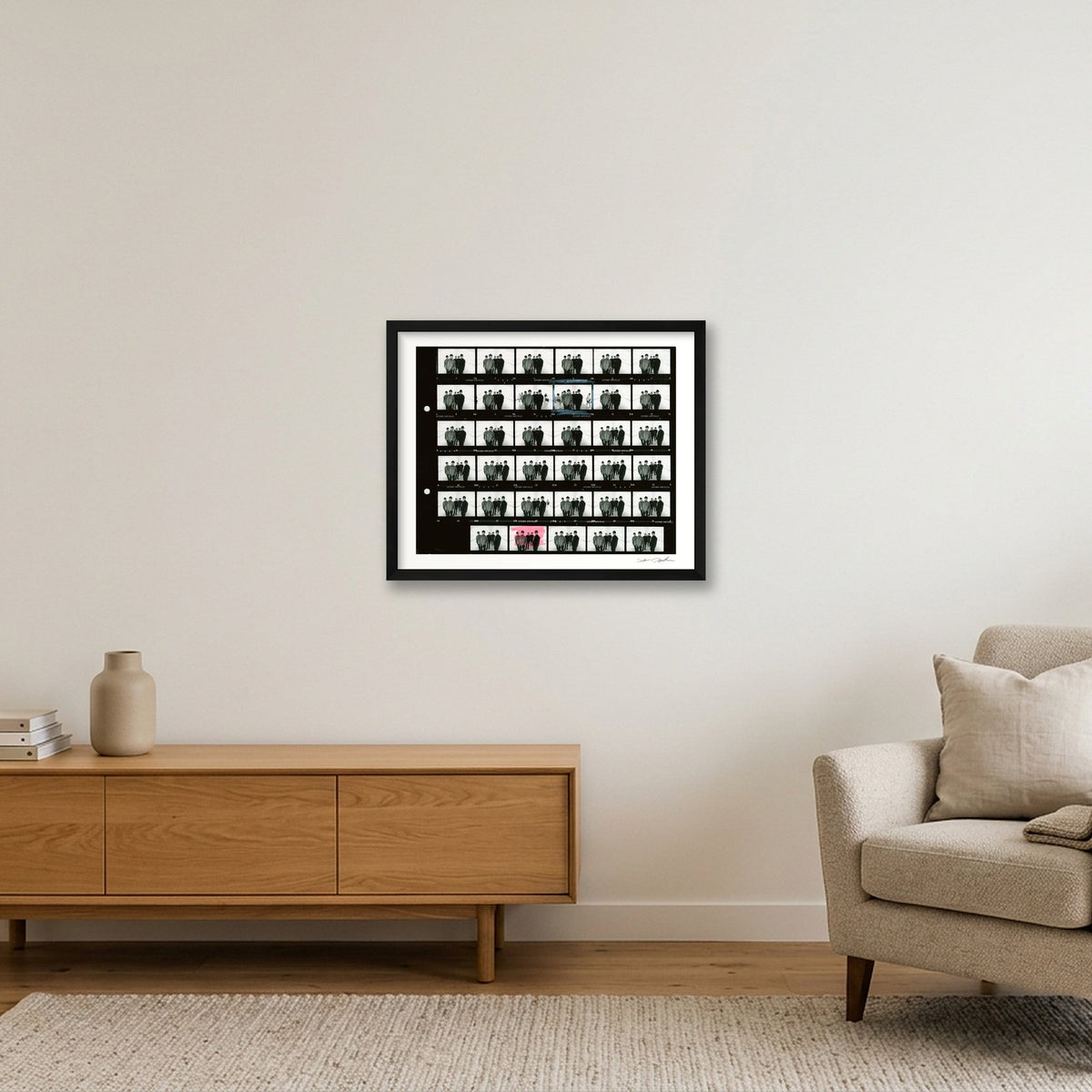Oasis – Manchester Airport - Contact Sheet 49C — 50×40cm, 20×16" Black Frame