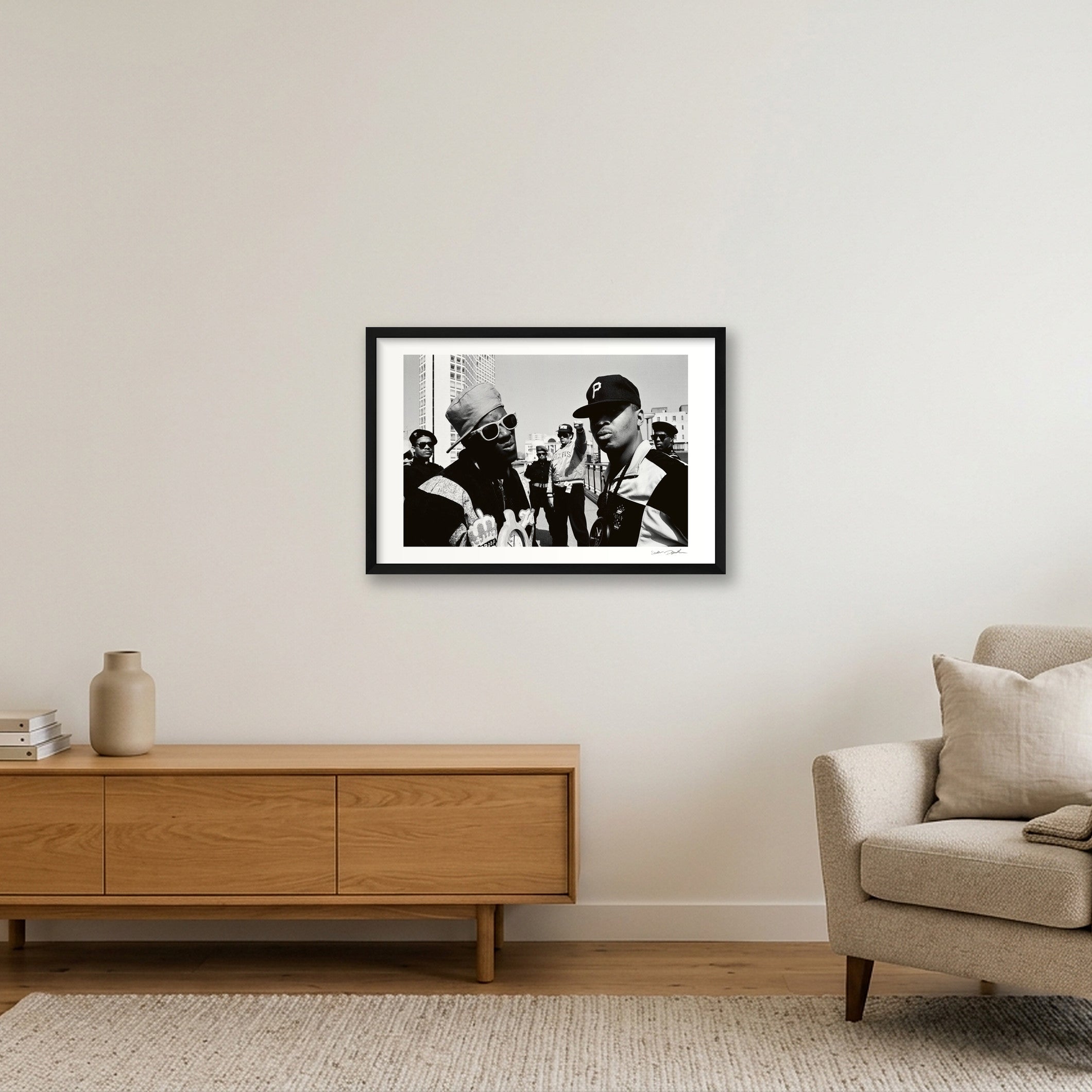 Public Enemy - 1988 - Chuck D and Flavor Flav — 60×40cm, 24×16" Black Frame