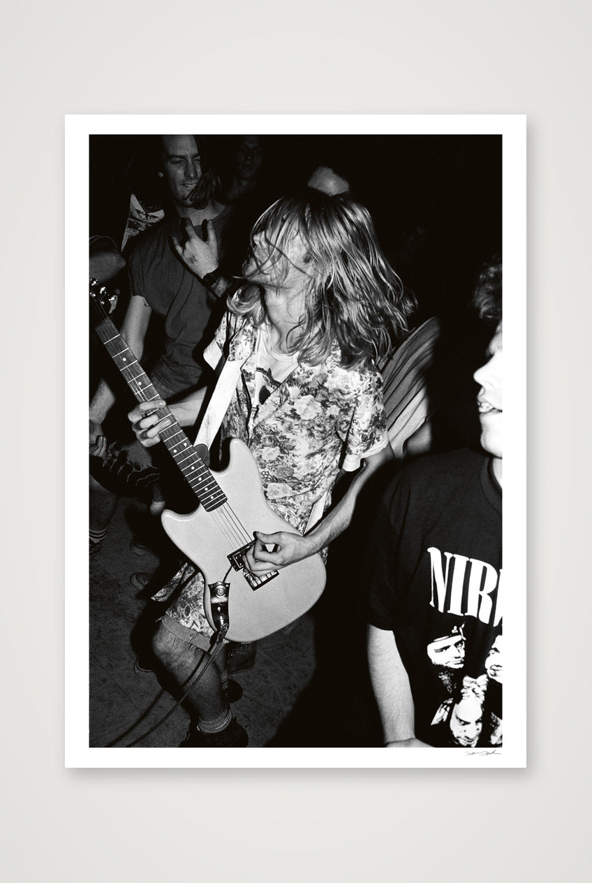 Kurt Cobain - In the crowd, rocking out — A0 (84×119cm, 33×47") Print only