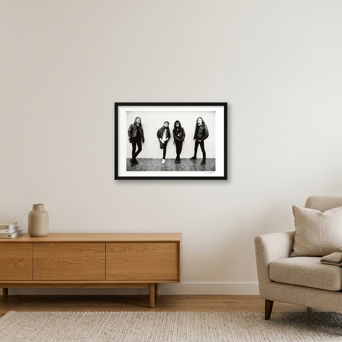 Metallica- Houston 1989 - Up Against The Wall — 60×40cm, 24×16" Black Frame