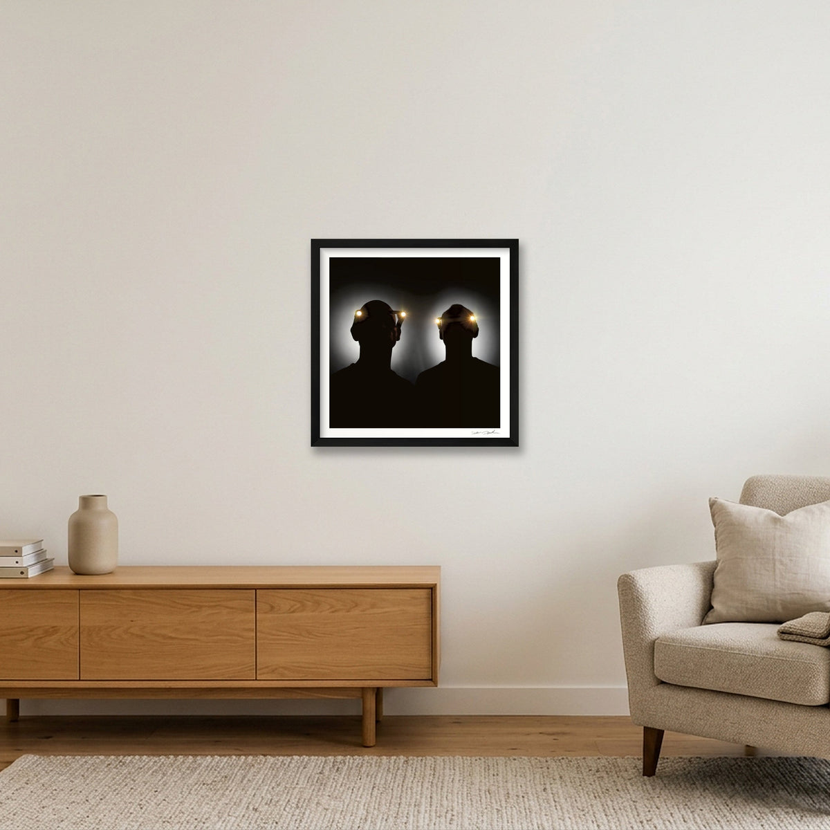 Orbital - Faceless Techno Bollocks — 40×40cm, 16×16" Black Frame