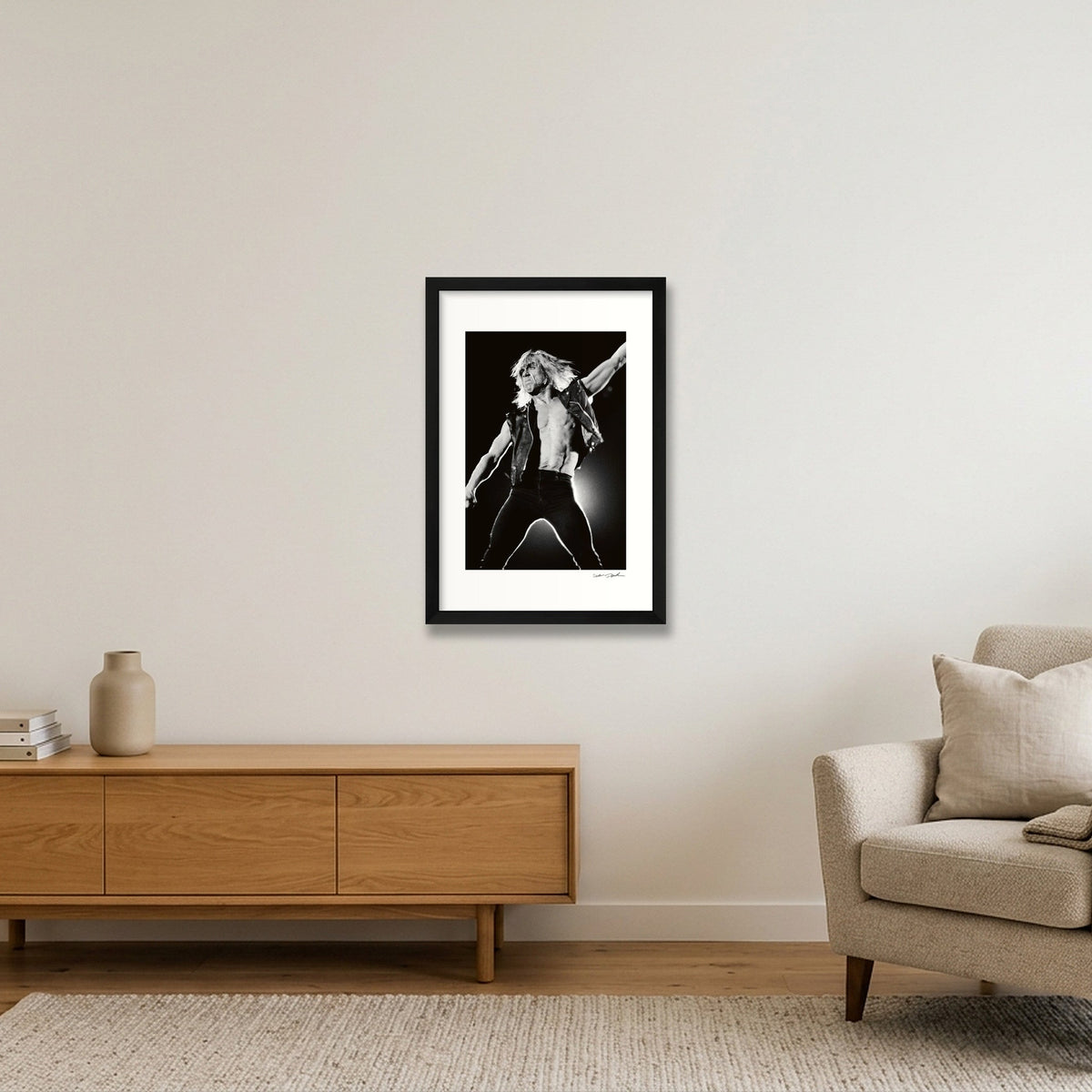 Iggy Pop - Reading Festival 1998 — 30×45cm, 12×18" Black Frame