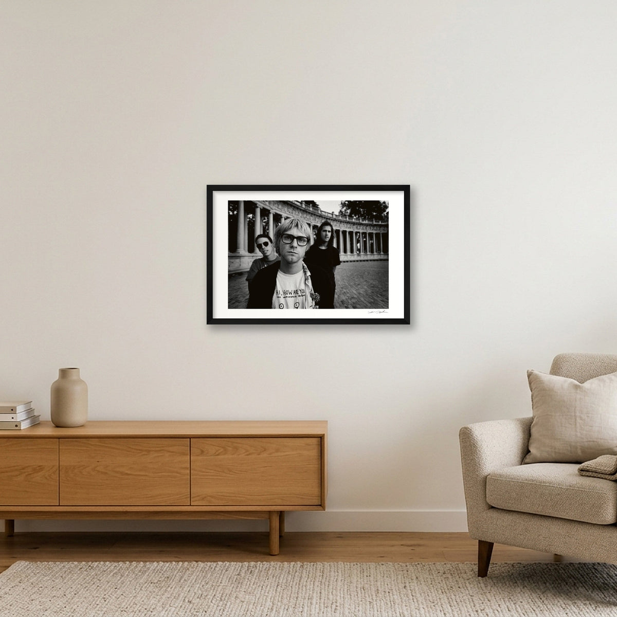 Nirvana – Parque del Retiro – Madrid 1992 - Colonnade 1 — 60×40cm, 24×16" Black Frame