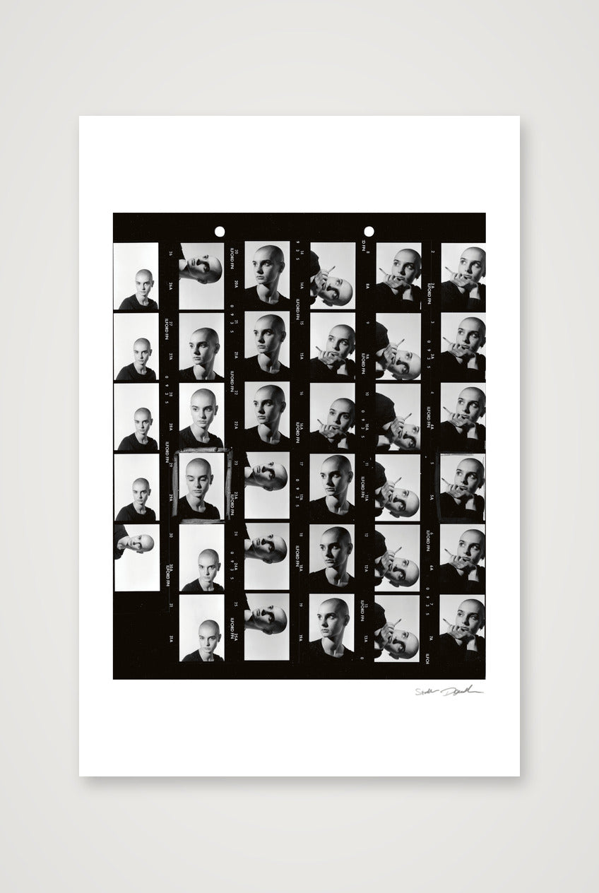 Sinead O'Connor - 1987 - Contact Sheet A — 30×45cm, 12×18" Print only