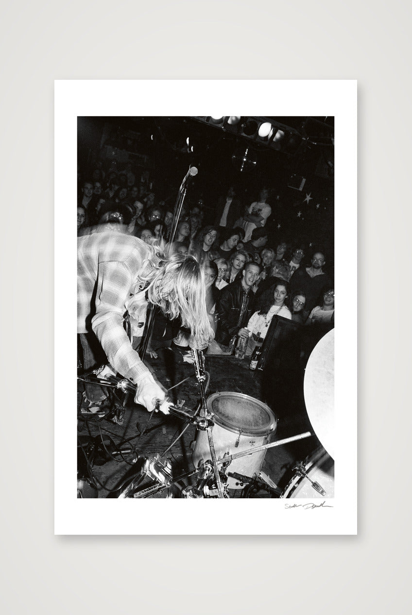Kurt Cobain - Nirvana - Pyramid Club NYC - Cymbal Stand II — 40×60cm, 16×24" Print only