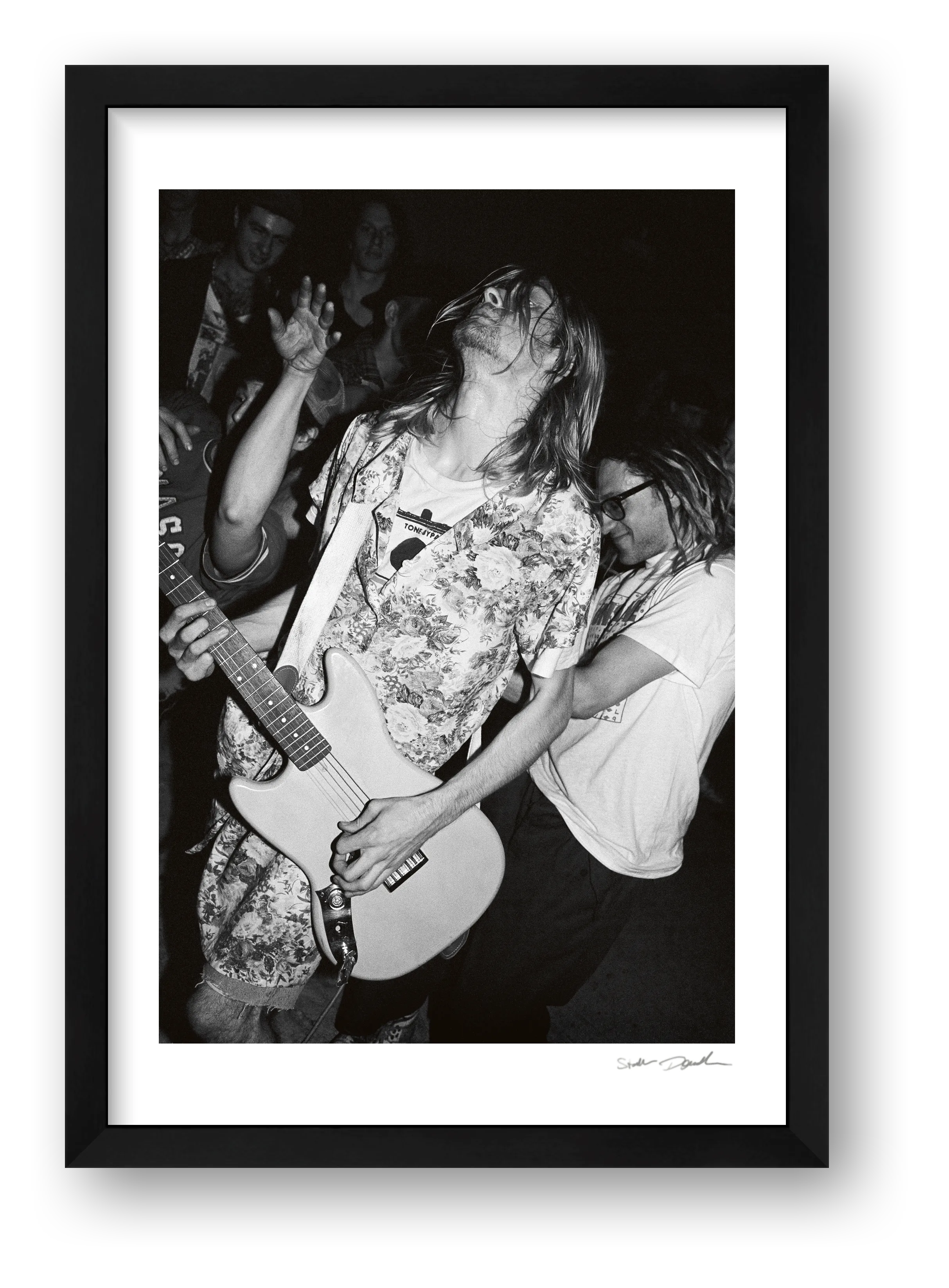 Kurt Cobain - In a dress, in the crowd — framed