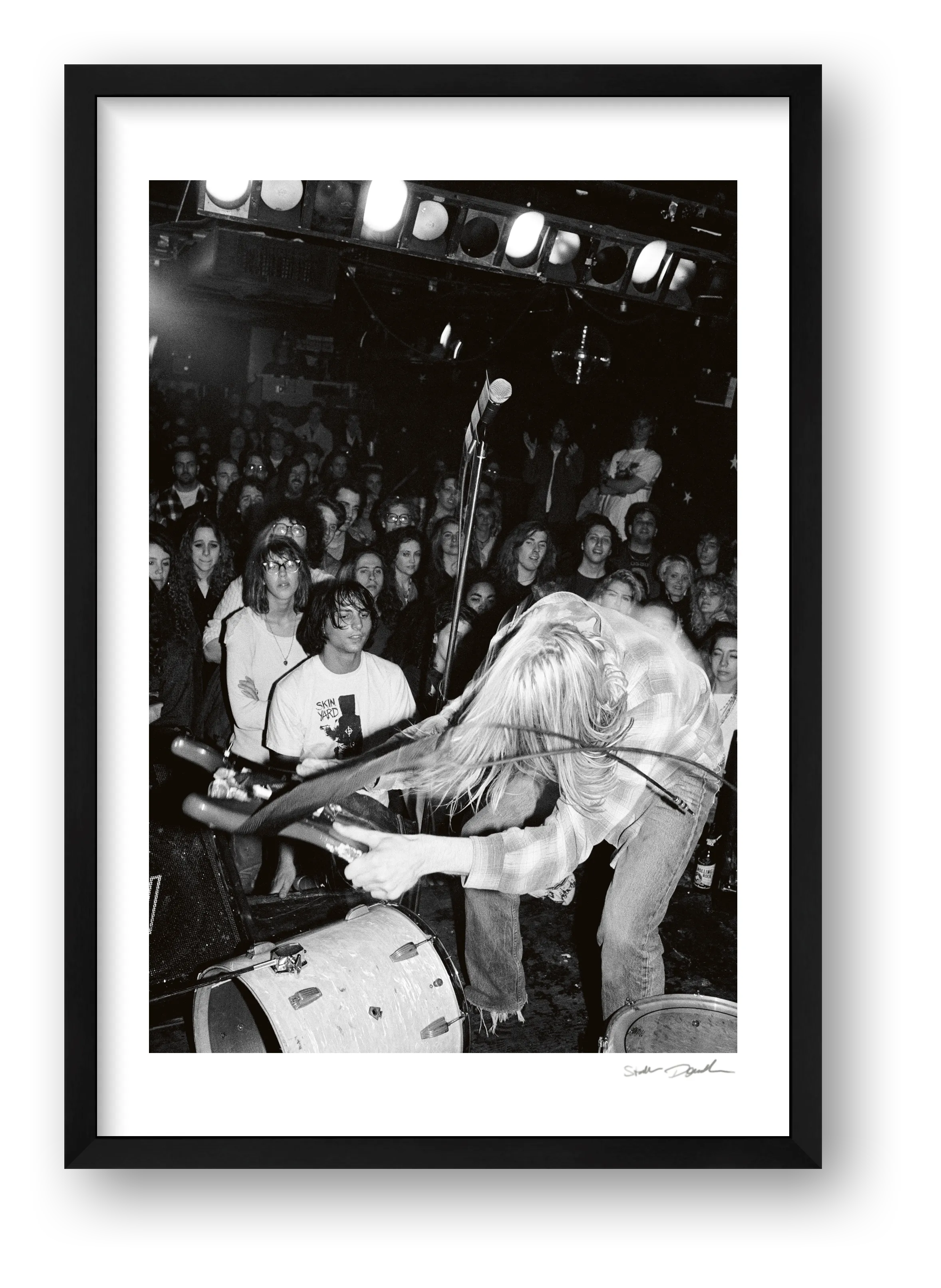 Kurt Cobain - Nirvana - Pyramid Club NYC - Taking It Out on the Kit — framed